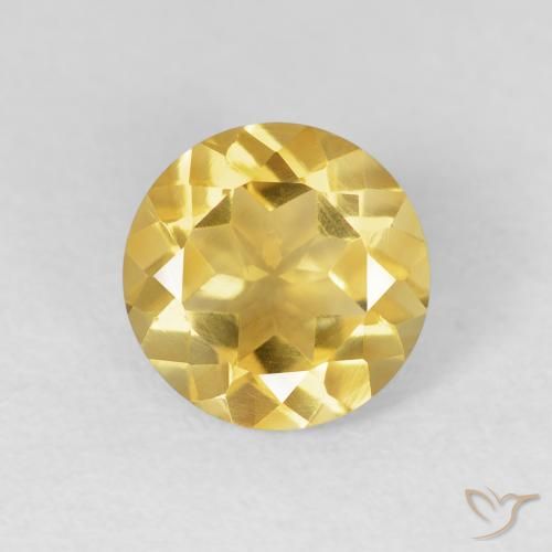1.83ct Natürlicher hellgelb Citrin, Runden, VVS-VS