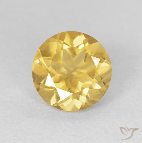 1.89ct Natürlicher hellgelb Citrin, Runden, VVS-VS