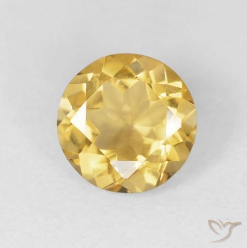 9,17 ctw natürlicher Mittelgold Citrin, Runden, VVS