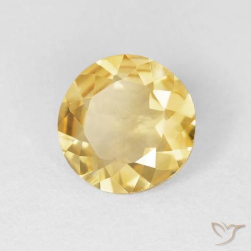 9,17 ctw natürlicher Mittleres Gold Citrin, Runden, VVS