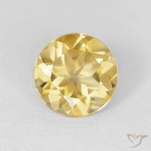 1.73ct Natürlicher gold-orange Citrin, Runden, VVS