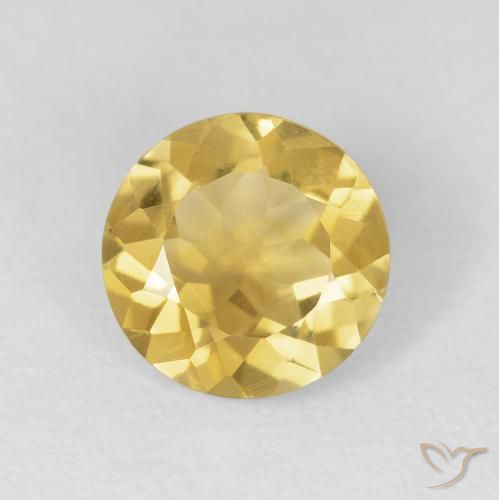 1.67ct Natürlicher gold-orange Citrin, Runden, VVS