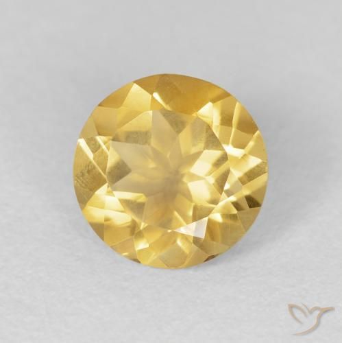 9,17 ctw natürlicher Mittleres Gold Citrin, Runden, VVS