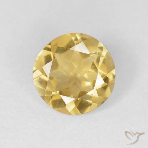 1.38ct Natürlicher Mittleres Gold Citrin, Runden, VVS