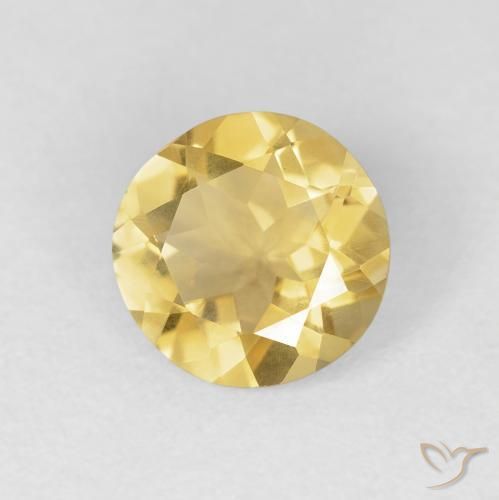 9,17 ctw natürlicher Mittleres Gold Citrin, Runden, VVS