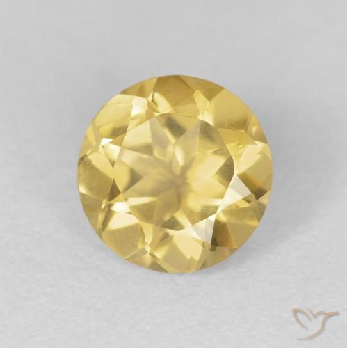 9,17 ctw natürlicher Mittleres Gold Citrin, Runden, VVS