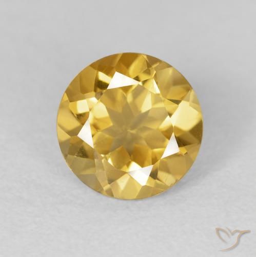 1.78ct Natürlicher Mittleres Gold Citrin, Runden, VVS