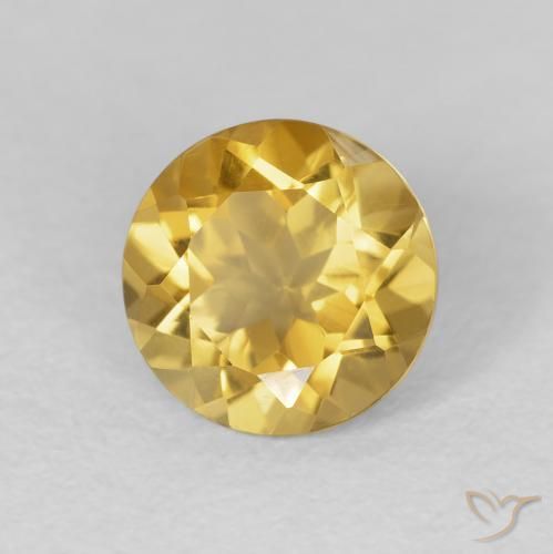 9,17 ctw natürlicher Mittleres Gold Citrin, Runden, VVS
