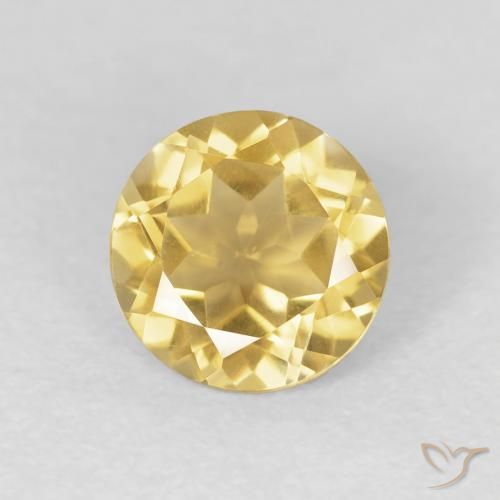 1.29ct Natürlicher Mittelgold Citrin, Runden, VVS