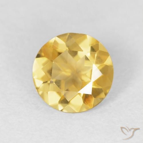 9,17 ctw natürlicher Mittleres Gold Citrin, Runden, VVS