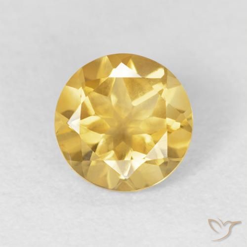 1.06ct Natürlicher Mittleres Gold Citrin, Runden, VVS
