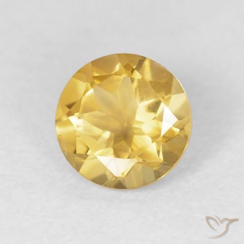 9,17 ctw natürlicher Mittleres Gold Citrin, Runden, VVS