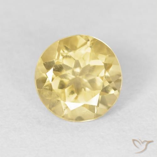 1.20ct Natürlicher Mittelgelb Citrin, Runden, VVS