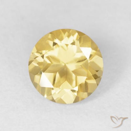 1.30ct Natürlicher Dijon Gelb Citrin, Runden, VVS