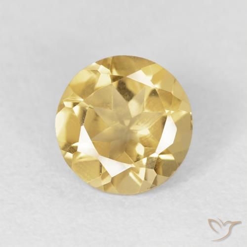 1.15ct Natürlicher Mittleres Gold Citrin, Runden, VVS