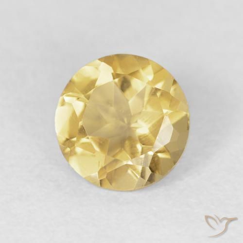 9,17 ctw natürlicher Mittleres Gold Citrin, Runden, VVS