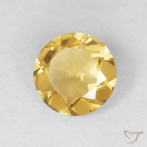 9,17 ctw natürlicher Mittleres Gold Citrin, Runden, VVS