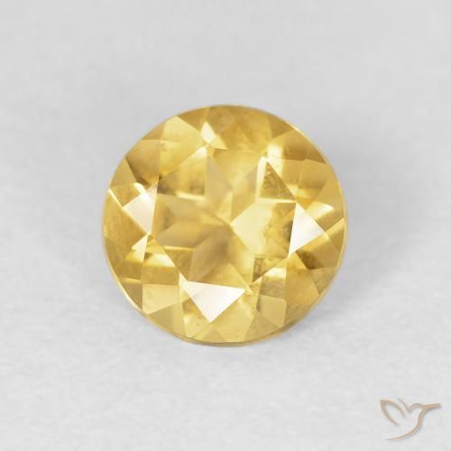 9,17 ctw natürlicher Mittleres Gold Citrin, Runden, VVS