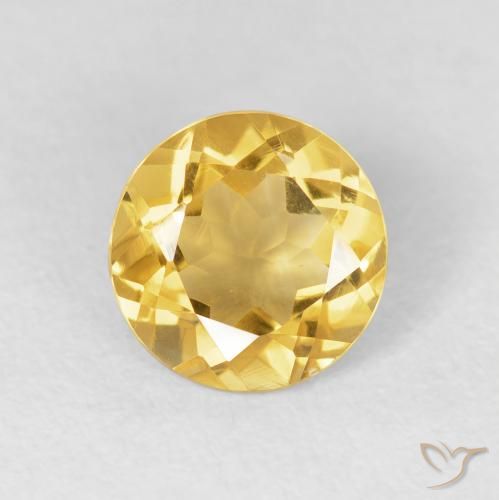 1.71ct Natürlicher Golden Citrin, Runden, VVS
