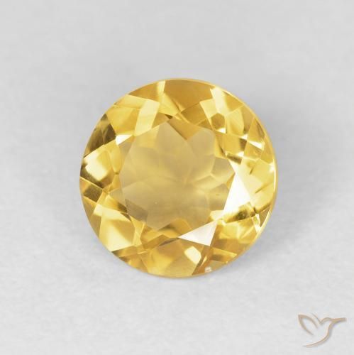 9,17 ctw natürlicher Golden Citrin, Runden, VVS