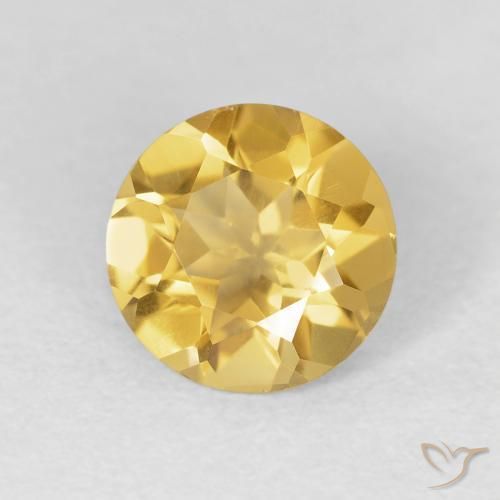 9,17 ctw natürlicher Mittleres Gold Citrin, Runden, VVS