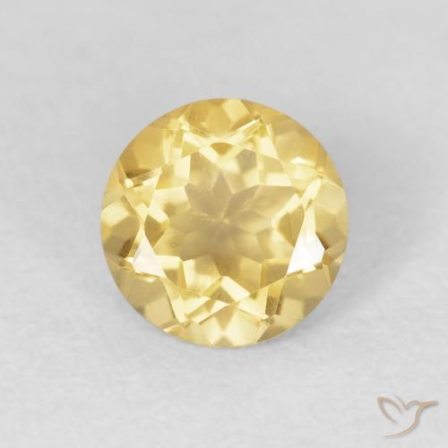 1.17ct Natürlicher Mittelgelb Citrin, Runden, VVS