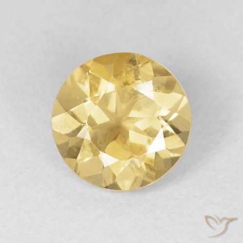 1.45ct Natürlicher Golden Citrin, Runden, VVS-VS