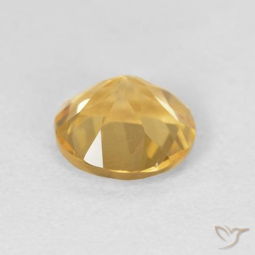 9,17 ctw natürlicher Mittleres Gold Citrin, Runden, VVS-VS