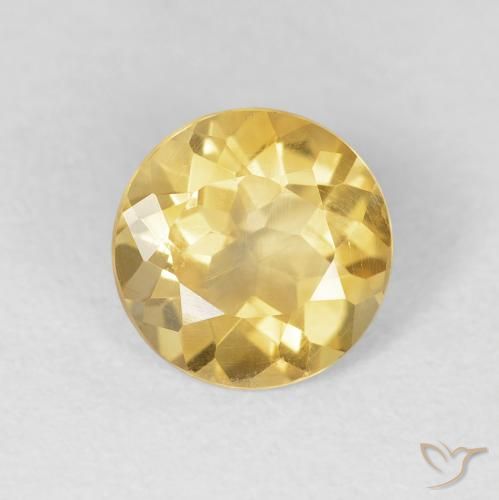 1.60ct Natürlicher Tiefes Gold Citrin, Runden, VVS-VS
