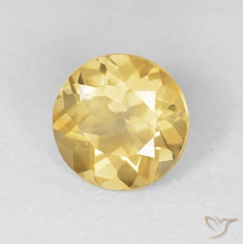 9,17 ctw natürlicher Tiefes Gold Citrin, Runden, VVS-VS