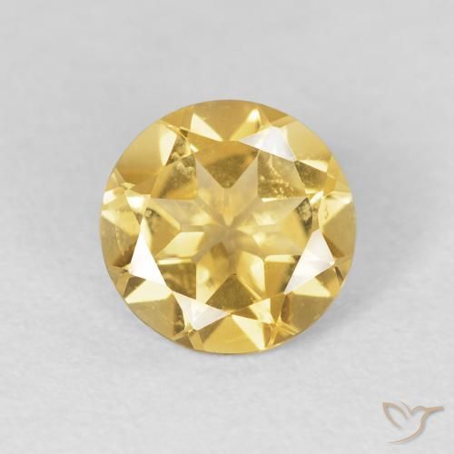 1.64ct Natürlicher Mittleres Gold Citrin, Runden, VVS-VS
