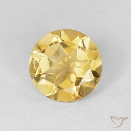 9,17 ctw natürlicher Mittleres Gold Citrin, Runden, VVS-VS