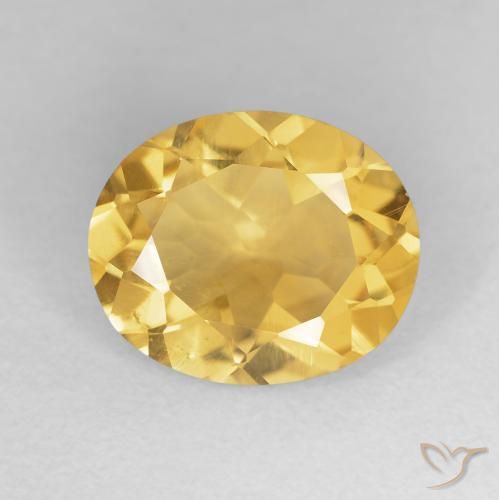 4.12ct Natürlicher Helles Gold Citrin, Oval, VVS-VS