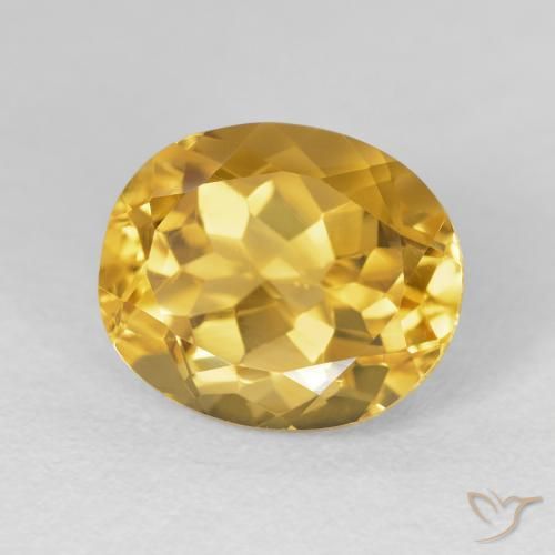 9,17 ctw natürlicher Tiefes Gold Citrin, Oval, VVS-VS