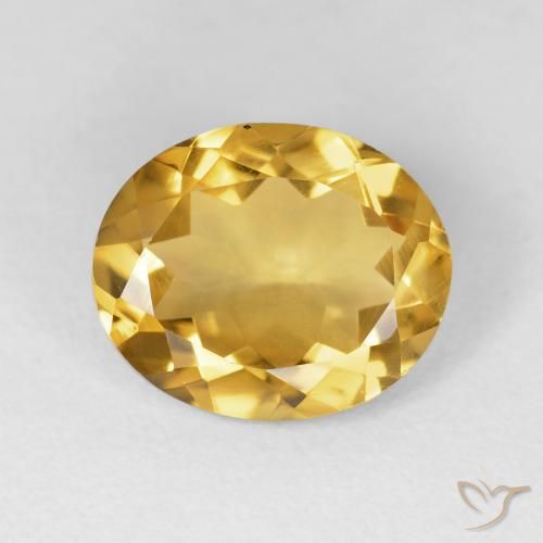 3.81ct Natürlicher Golden Citrin, Oval, VVS-VS