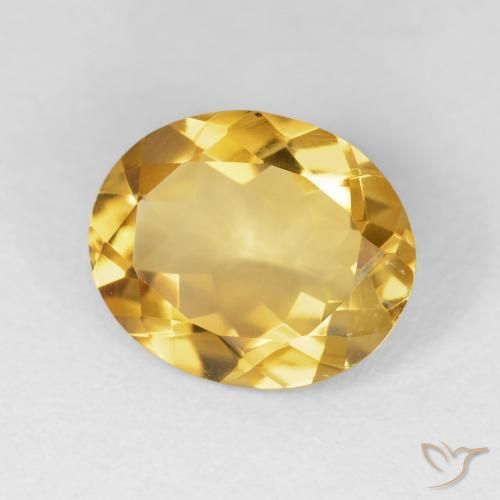 9,17 ctw natürlicher Golden Citrin, Oval, VVS-VS