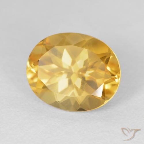9,17 ctw natürlicher Helles Gold Citrin, Oval, VVS-VS