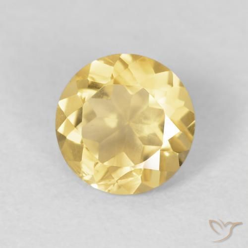 9,17 ctw natürlicher Mittleres Gold Citrin, Runden, VVS-VS