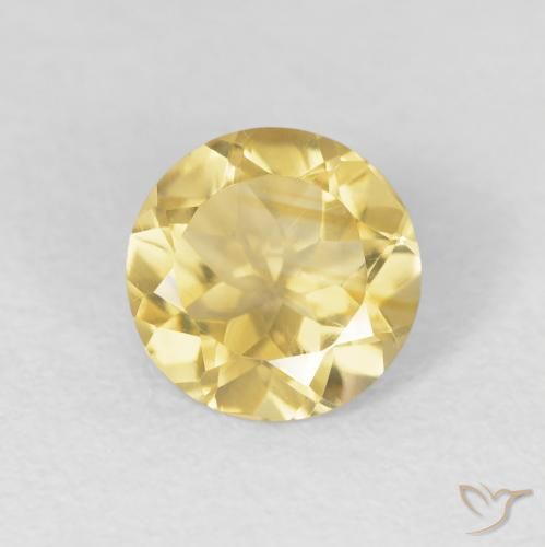 1.15ct Natürlicher Mittelgelb Citrin, Runden, VS