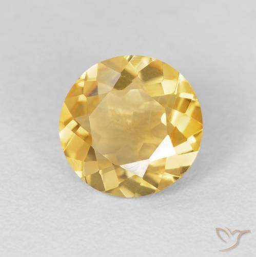 9,17 ctw natürlicher gold-orange Citrin, Runden, VVS