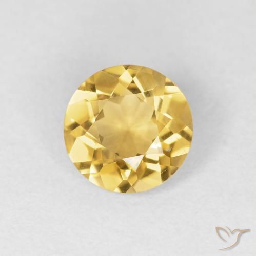 9,17 ctw natürlicher Mittleres Gold Citrin, Runden, VVS