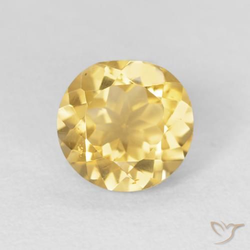 1.92ct Natürlicher Mittleres Gold Citrin, Runden, VVS