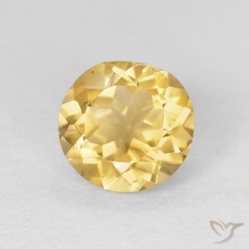 9,17 ctw natürlicher Mittleres Gold Citrin, Runden, VVS