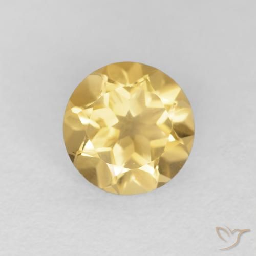 1.23ct Natürlicher Golden Citrin, Runden, VVS