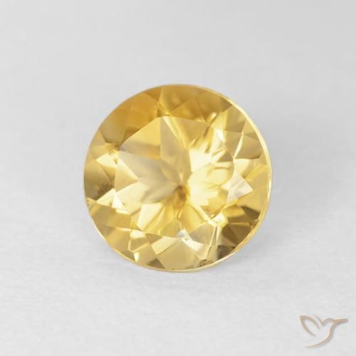 9,17 ctw natürlicher Mittleres Gold Citrin, Runden, VVS