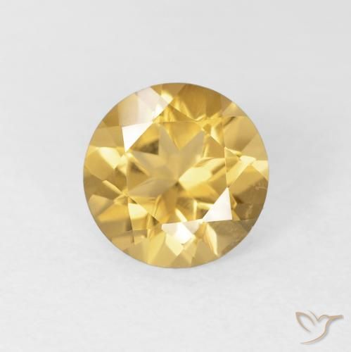 1.10ct Natürlicher Mittleres Gold Citrin, Runden, VVS