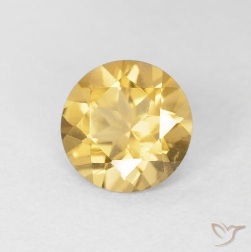 9,17 ctw natürlicher Mittleres Gold Citrin, Runden, VVS