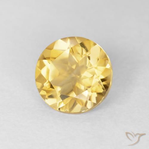 9,17 ctw natürlicher Golden Citrin, Runden, VVS