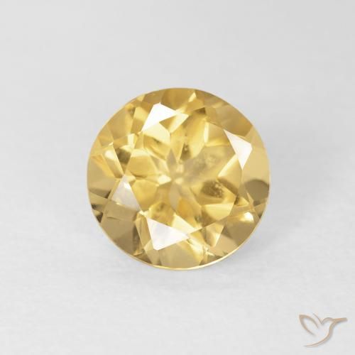 1.55ct Natürlicher Golden Citrin, Runden, VVS