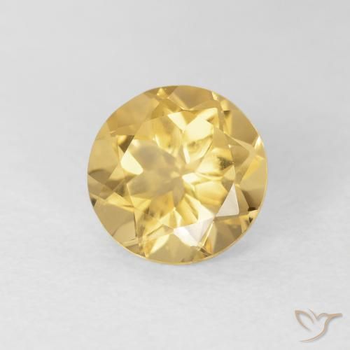 9,17 ctw natürlicher Golden Citrin, Runden, VVS